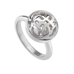Guess Módny prsteň pre ženy 4G Logo Boule JUBR01397JWRH 52 mm