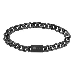 Hugo Boss Štýlový čierny náramok pre mužov Chain Link 1580145 19 cm