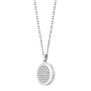 Hugo Boss Oslnivý oceľový náhrdelník s kryštálmi Medallion 1580298