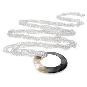 JwL Luxury Pearls Multifunkčné dlhý šál z bielych perál JL0239
