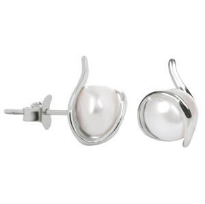 JwL Luxury Pearls Módne náušnice zo striebra s pravou perlou JL0401