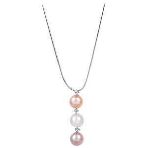 JwL Luxury Pearls Jemný náhrdelník s perlou a zirkónmi JL0425 (retiazka, prívesok)
