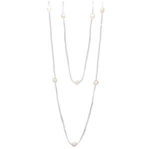 JwL Luxury Pearls Dlhý náhrdelník z bielych pravých perál JL0427