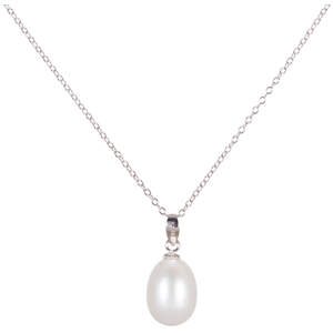 JwL Luxury Pearls Strieborný náhrdelník s pravou perlou 45 cm JL0436 (retiazka, prívesok) 45 cm