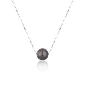 JwL Luxury Pearls Strieborný náhrdelník s pravou morskou tahitskou perlou JL0725