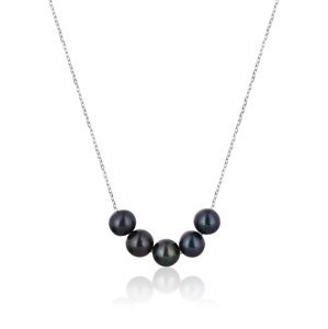 JwL Luxury Pearls Elegantný strieborný náhrdelník s pravými riečnymi perlami JL0783