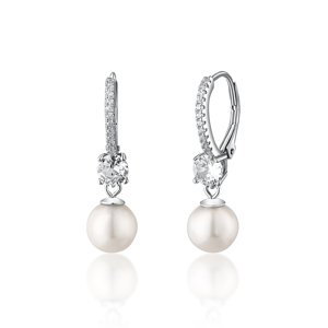 JwL Luxury Pearls Luxusné strieborné náušnice z pravých morských perál Akoya JL0825