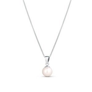 JwL Luxury Pearls Strieborný náhrdelník s pravou perlou JL0834 (retiazka, prívesok)