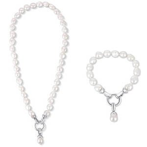 JwL Luxury Pearls Zvýhodnená perlová súprava šperkov JL0559 a JL0560 (náramok, náhrdelník)
