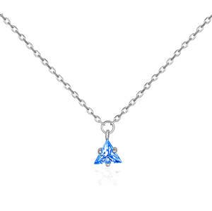 JVD Strieborný náhrdelník s modrým zirkónom SVLN0362SH2M142