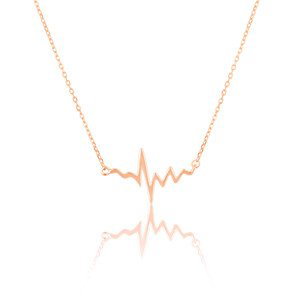 JVD Módny bronzový náhrdelník EKG krivka SVLN0016SH2RO45