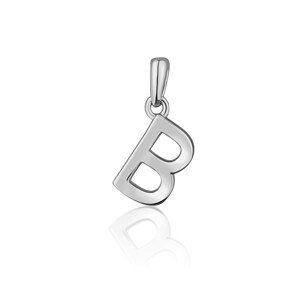 JVD Minimalistický strieborný prívesok písmeno "B" SVLP0948XH2000B