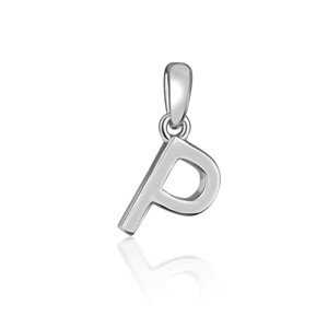 JVD Minimalistický strieborný prívesok písmeno "P" SVLP0948XH2000P