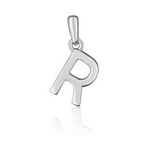 JVD Minimalistický strieborný prívesok písmeno "R" SVLP0948XH2000R