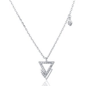 JVD Nadčasový strieborný náhrdelník so zirkónmi SVLN0168XE9BI43