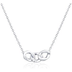 JVD Pôvabný strieborný náhrdelník so zirkónmi SVLN0582S61BI45