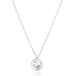 JVD Pôvabný strieborný náhrdelník so zirkónom SVLN0440XH2BI0 45 cm