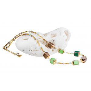 Lampglas Noblesné dámsky náhrdelník Emerald Shadow z perál Lampglas NCU5