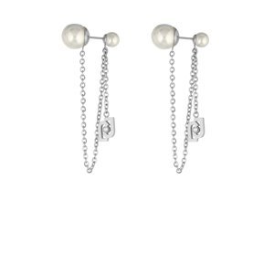 Liu Jo Elegantné oceľové náušnice s perličkami Icona LJ1667