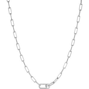 Liu Jo Elegantný oceľový náhrdelník s kryštálmi Identity LJ1795