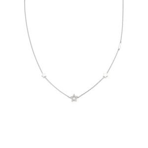 Liu Jo Slušivý oceľový náhrdelník s hviezdami Essential LJ2185