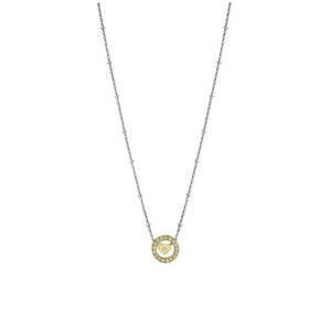 Lotus Style Oceľový bicolor náhrdelník so zirkónmi Urban Woman LS2125-1 / 2