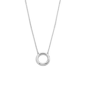 Lotus Style Jemný oceľový náhrdelník s kruhovým príveskom Woman Basic LS1947-1 / 1