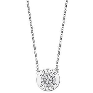 Lotus Silver Trblietavý strieborný náhrdelník s čírymi zirkónmi pre ženy LP1252-1 / 1