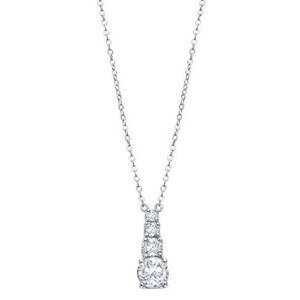 Lotus Silver Trblietavý strieborný náhrdelník s čírymi kryštálmi Swarovski LP2012-1 / 1