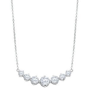 Lotus Silver Luxusný strieborný náhrdelník s čírymi kryštálmi Swarovski LP2013-1 / 1