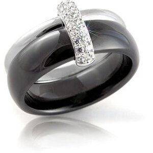 Modesi Čierny keramický prsteň QJRQY6269KL 54 mm