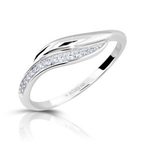 Modesi Elegantný strieborný prsteň so zirkónmi M00210 51 mm