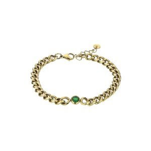 Marc Malone Slušivý pozlátený náramok Kendall Green Bracelet MCB23080G