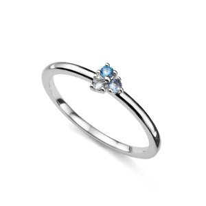 Oliver Weber Pôvabný prsteň s modrými zirkónmi Wispy 41158 57 mm