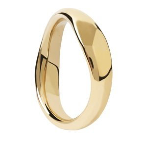 PDPAOLA Jemný pozlátený prsteň zo striebra PIROUETTE Gold AN01-462 54 mm