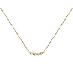 PDPAOLA Elegantný pozlátený náhrdelník zo striebra BLUE TIDE Gold CO01-367-U