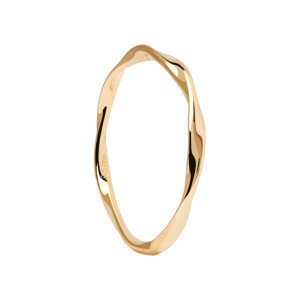 PDPAOLA Minimalistický pozlátený prsteň SPIRAL Gold AN01-804 48 mm