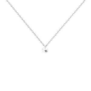 PDPAOLA Minimalistický strieborný náhrdelník Joy Essentials CO02-599-U (retiazka, prívesok)