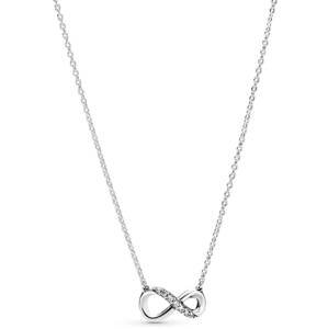 Pandora Strieborný náhrdelník Trblietavé nekonečno 398821C01-50