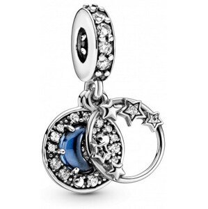 Pandora Dvojitý strieborný prívesok Night Sky Crescent Moon 799216C01