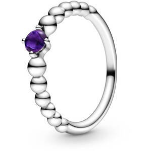 Pandora Strieborný prsteň pre ženy narodené vo februári 198867C03 52 mm