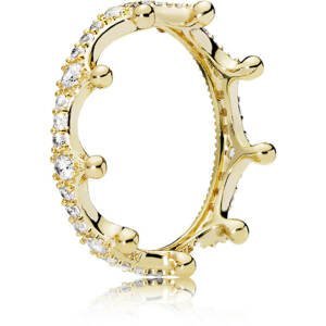 Pandora Prekrásny pozlátený prsteň Začarovaná koruna Shine 168654C01 60 mm