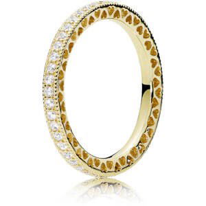 Pandora Trblietavý pozlátený prsteň Shine 168655C01 56 mm
