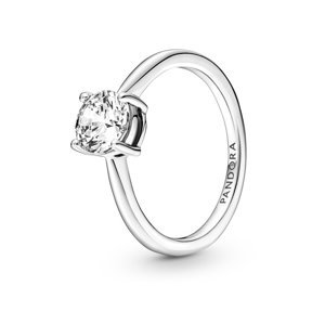 Pandora Jemný strieborný zásnubný prsteň Timeless 190052C01 50 mm
