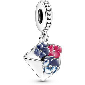 Pandora Hravý strieborný prívesok Kvetinová obálka Moments 790787C01