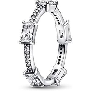 Pandora Slušivý strieborný prsteň so zirkónmi Timeless 192397C01 56 mm