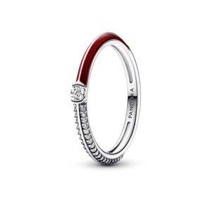 Pandora Moderný strieborný prsteň so zirkónmi Me 192528C01 56 mm