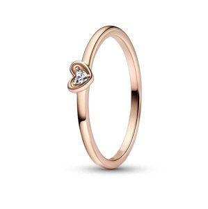 Pandora Nádherný bronzový prsteň so zirkónom Rose 182495C01 50 mm