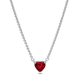 Pandora Slušivý strieborný náhrdelník Trblietavé srdce Timeless 392542C01-45
