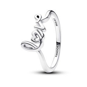 Pandora Romantický strieborný prsteň Love Moments 193058C00 48 mm